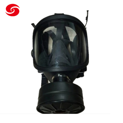 Химикат природного каучука анфас наполняет газом полицию армии маски обороны