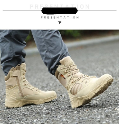 Армейские кожаные коричневые армейские ботинки Dessert Combat Tactical