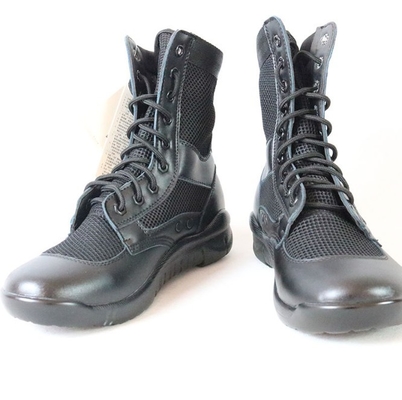 Черный неподдельный кожаный размер 38-45 ботинок боя тактический
